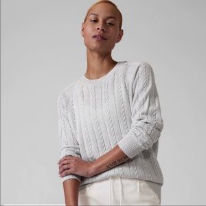 Athleta Crossroads Crew Sweater, NWT, Medium, Silver